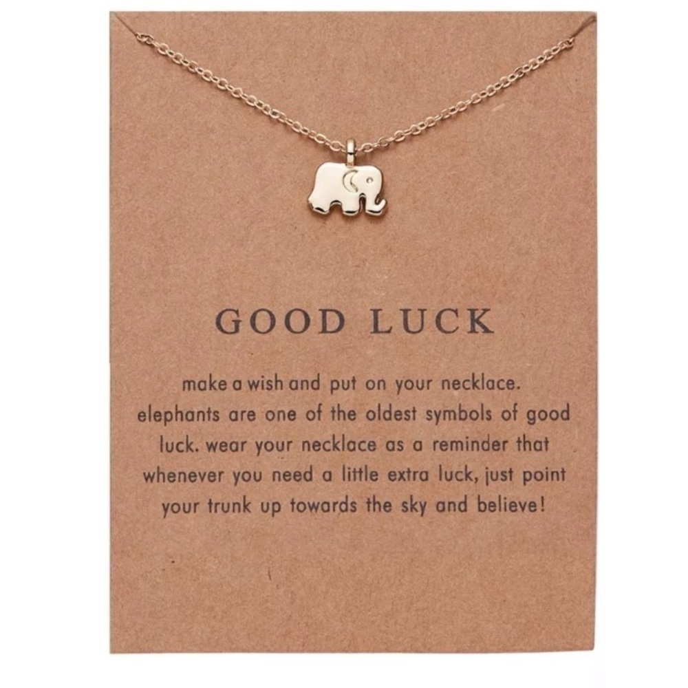 Good Luck Dainty Elephant Necklace